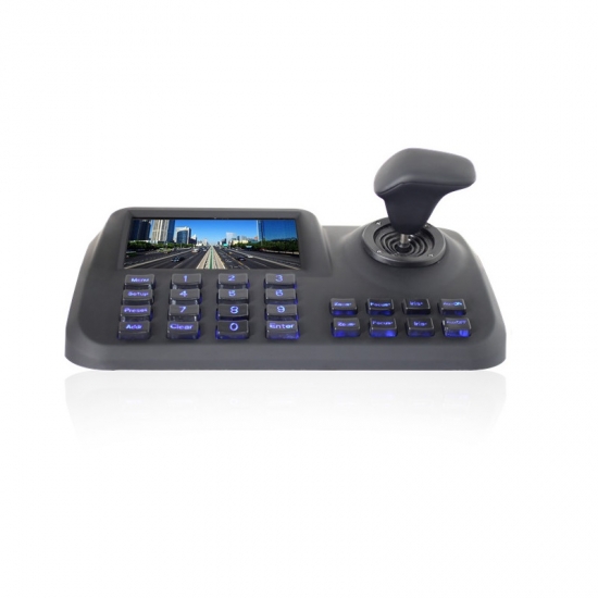 Controlador de teclado de joystick de cámara de cúpula de velocidad de red ONVIF 2.4 con 5 "pantalla LED 