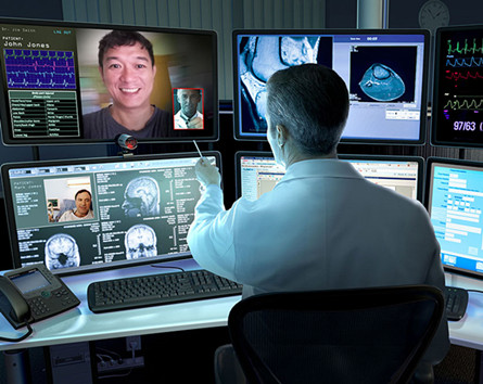 La cámara de video PTZ WINSAFE se usa en telemedicina, telesalud y visitas médicas en línea
