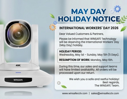 Calendario de servicios y feriados del Día del Trabajo 2026 de Winsafe CCTV